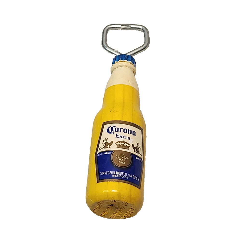 Corona Cerveza Extra 6" Wood Metal Beer Bottle Opener
